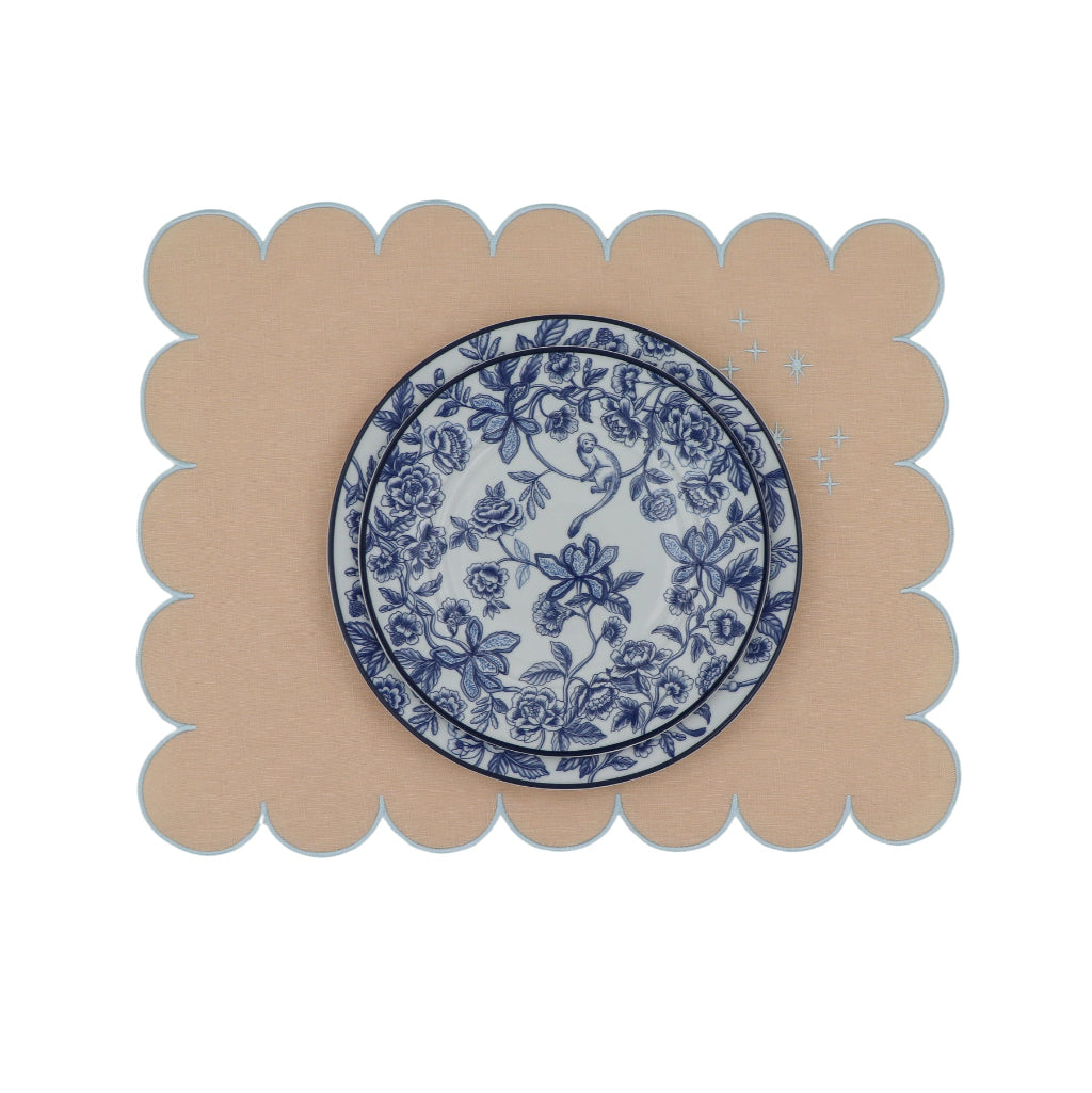 Assiettes à entrées en porcelaine Bombay Blue – Ensemble de 4 (+1 assiette offerte)