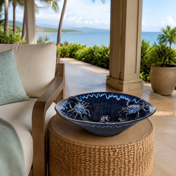 Ocean Depths Crab Ceramic Bowl