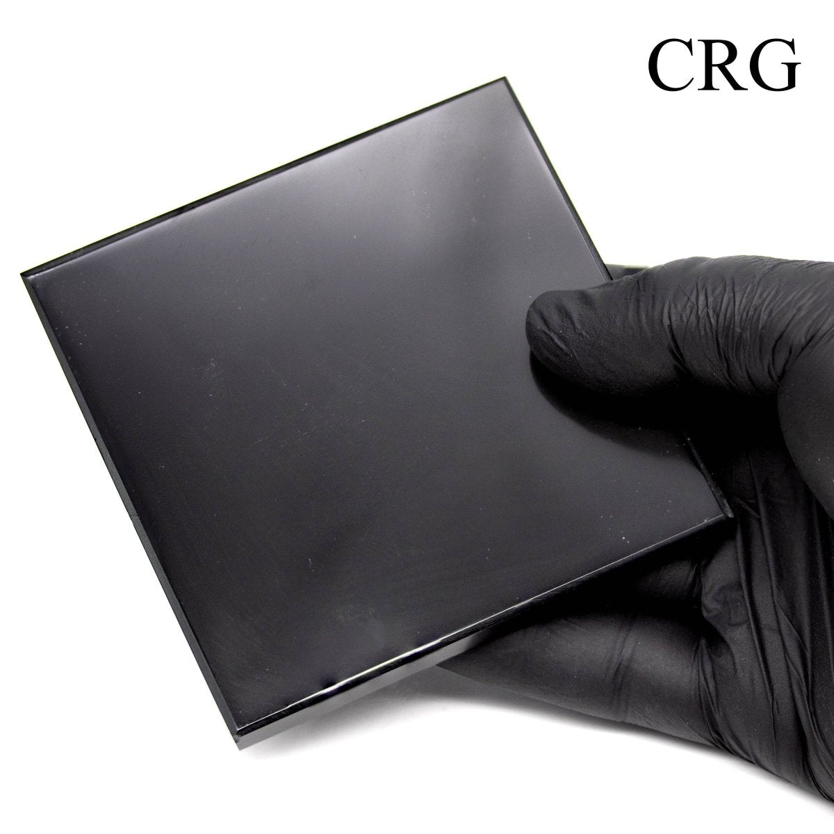 Sous-verres carrés en obsidienne noire (2 pièces) 3"-5" MOY*