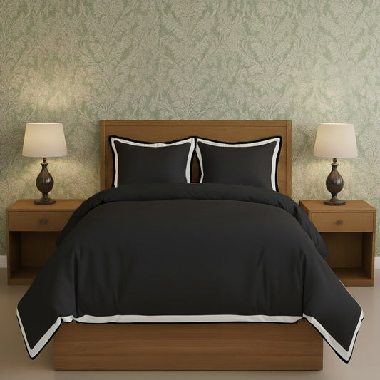Black & White Border Frame Duvet Cover Set