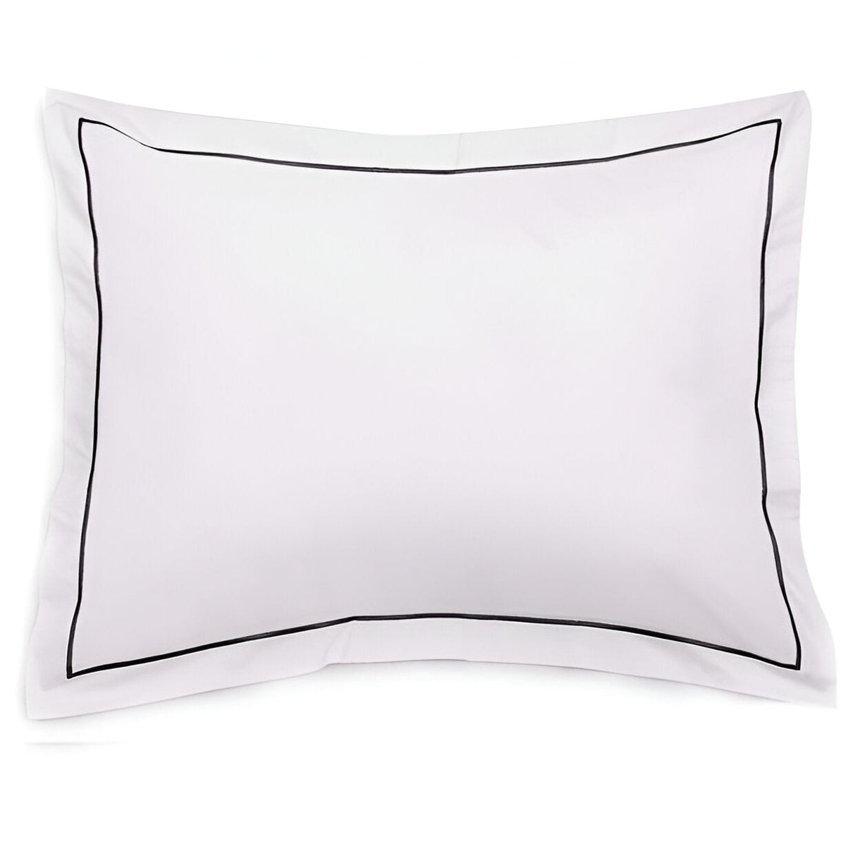 Parure de lit ronde en satin de coton uni, 400 fils, broderie simple