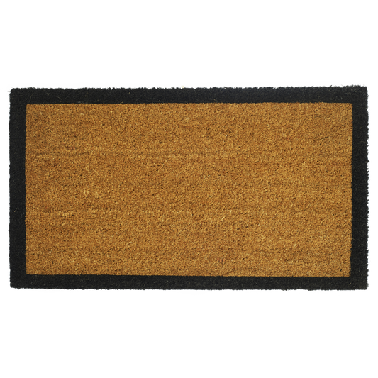 Black Border Coir Doormat