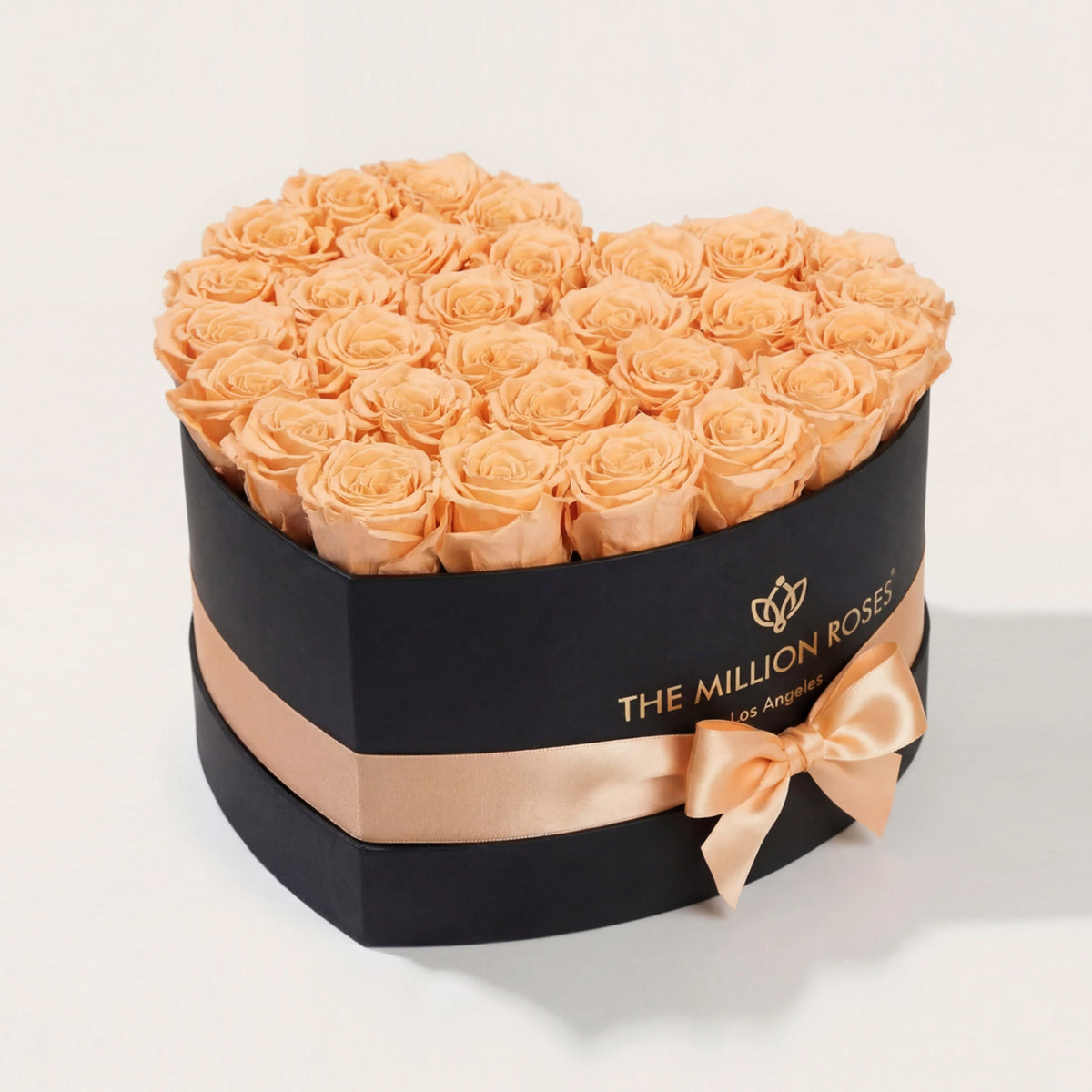 Boîte noire cœur | Roses pêches