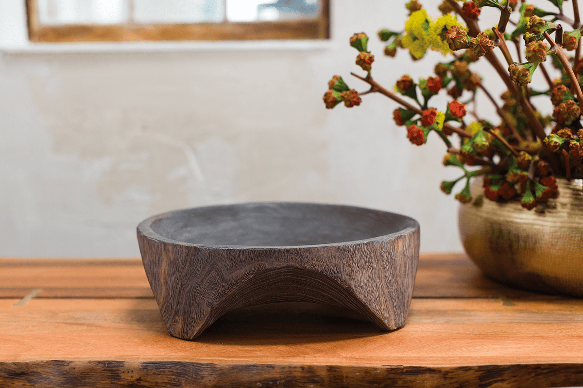 Ciotola da esposizione in legno