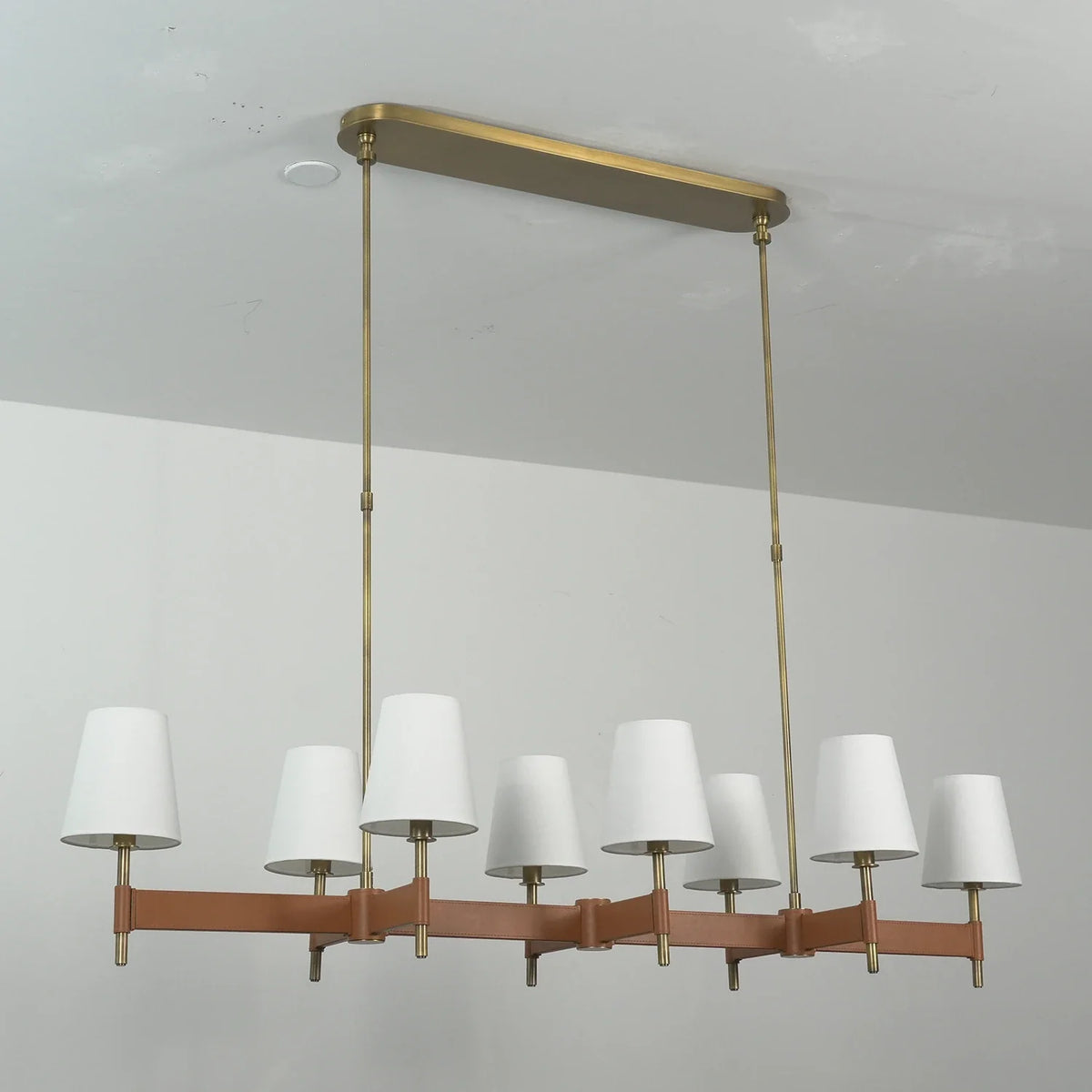 Bramley Leather & Copper Chandelier