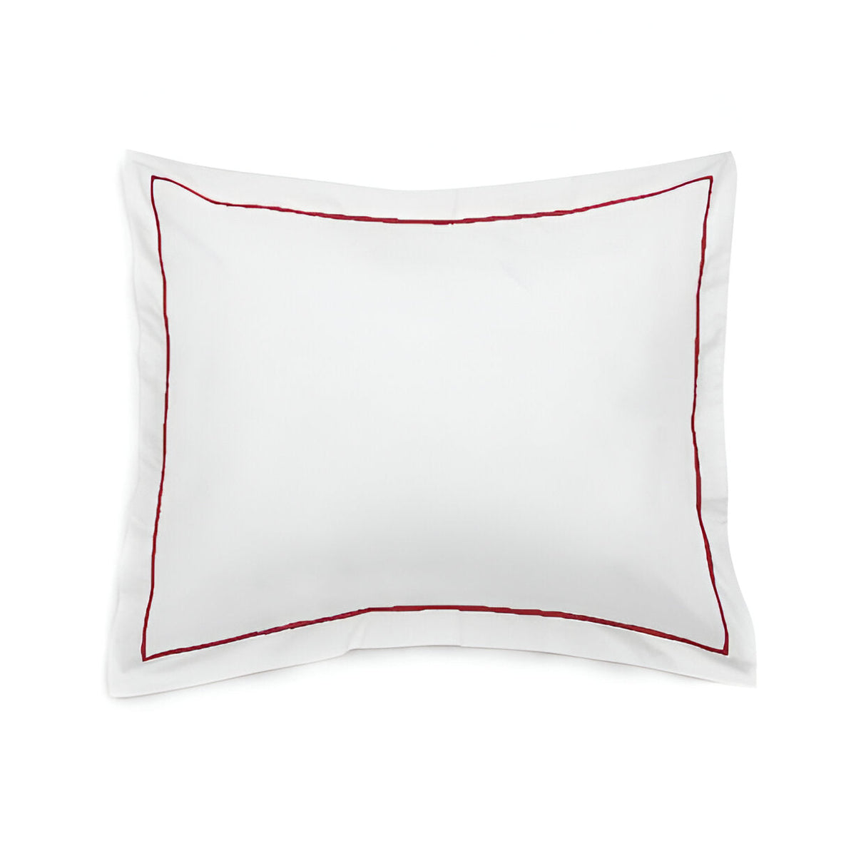 Parure de lit ronde en satin de coton uni, 400 fils, broderie simple