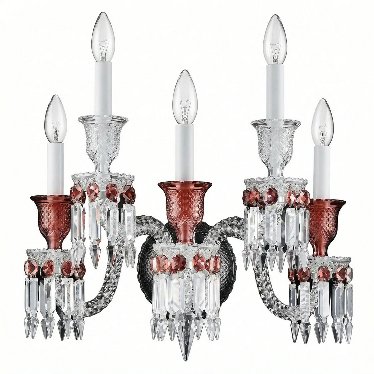 Caelum Apex Red Crystal Wall Lamp