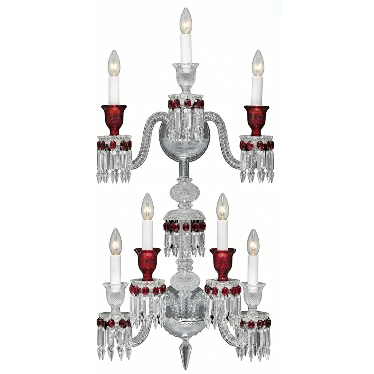 Caelum Apex Red Crystal Wall Lamp