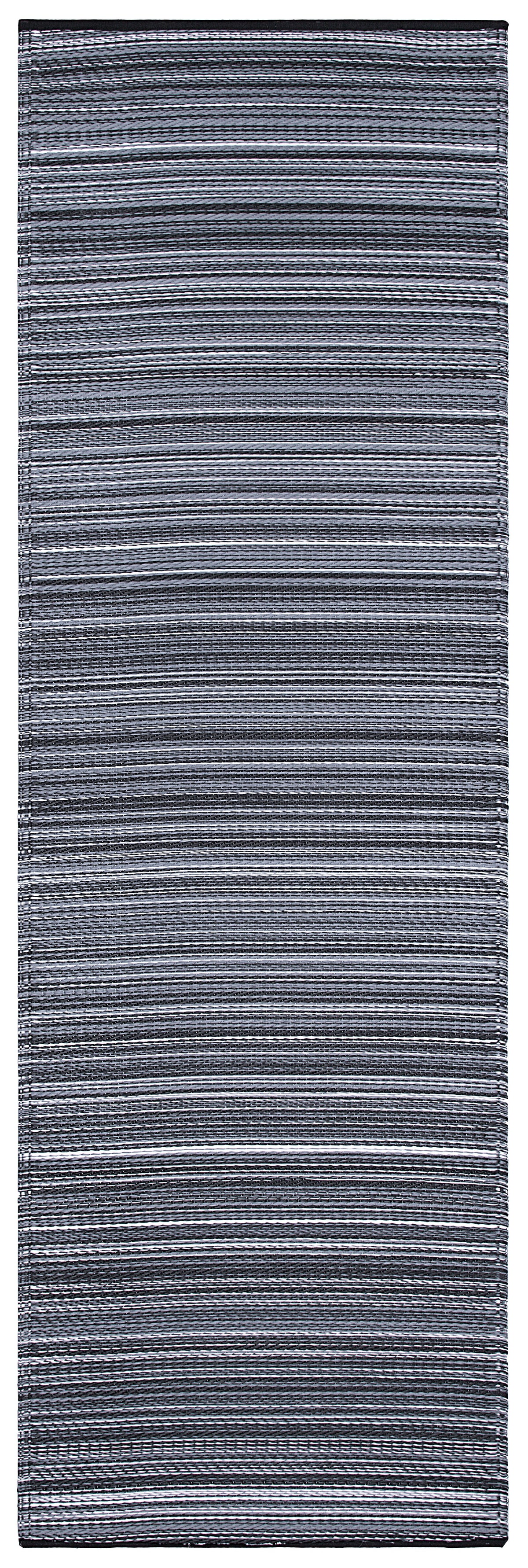 Cancun - Midnight Striped Outdoor Rug for Patio