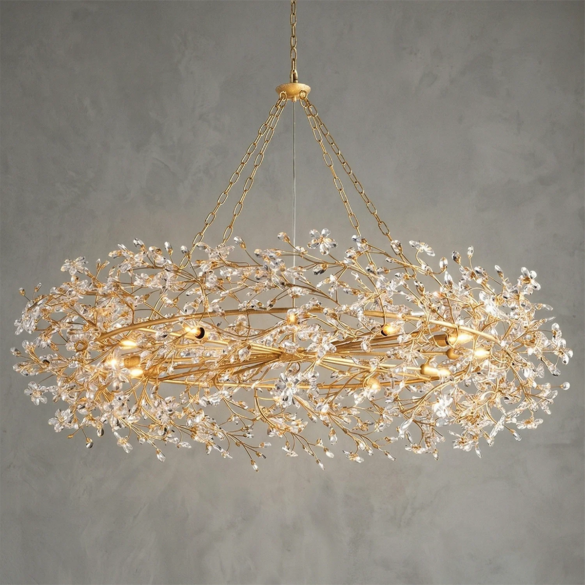 Celestial Bloom Crown Chandelier