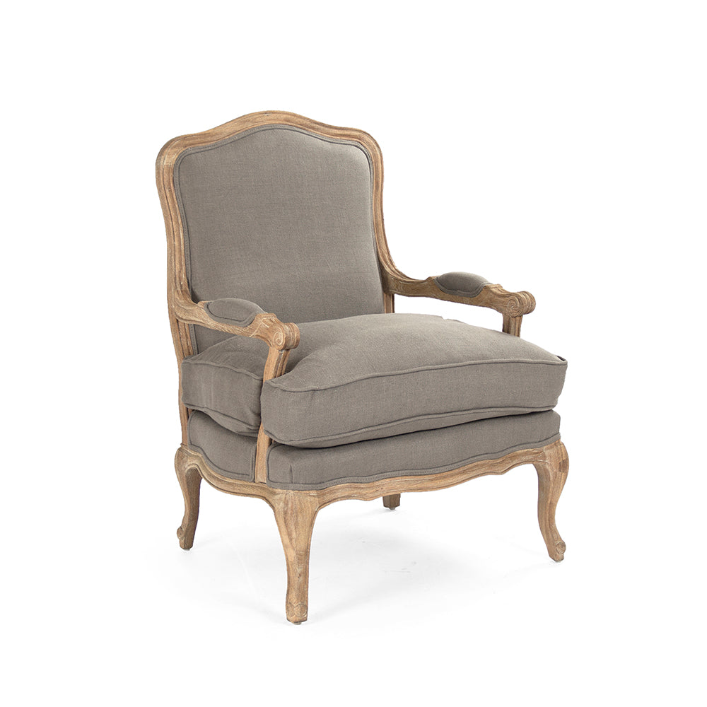 Bastille Warm Taupe Linen Arm Chair