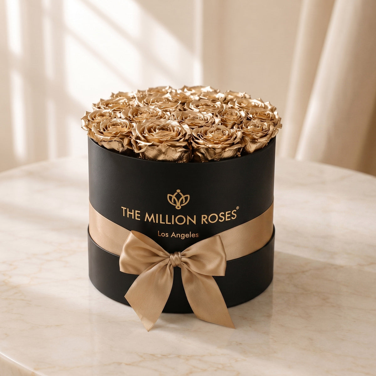Classic Black Box | Rose in oro 24K
