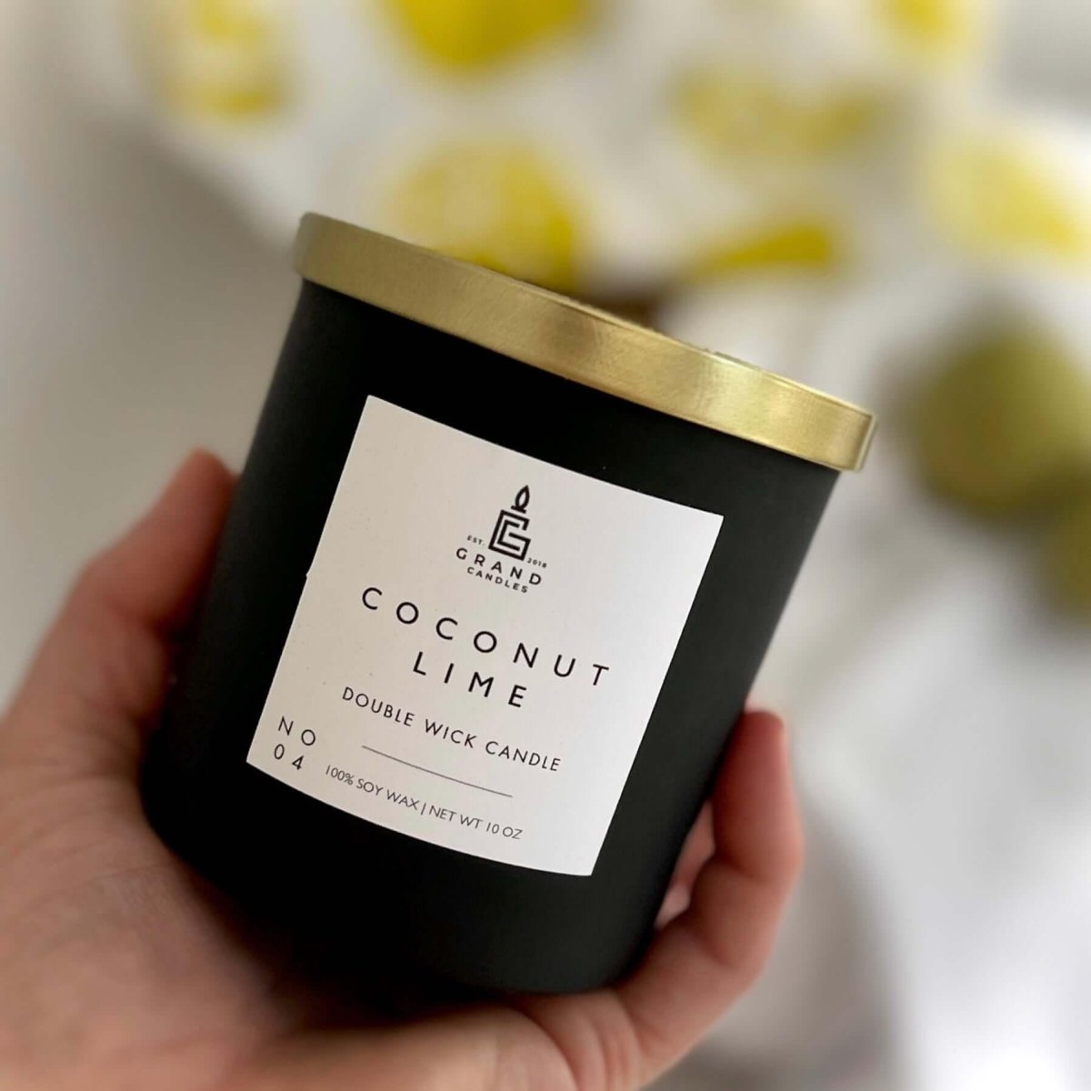 Bougie au soja Noix de coco et Citron vert