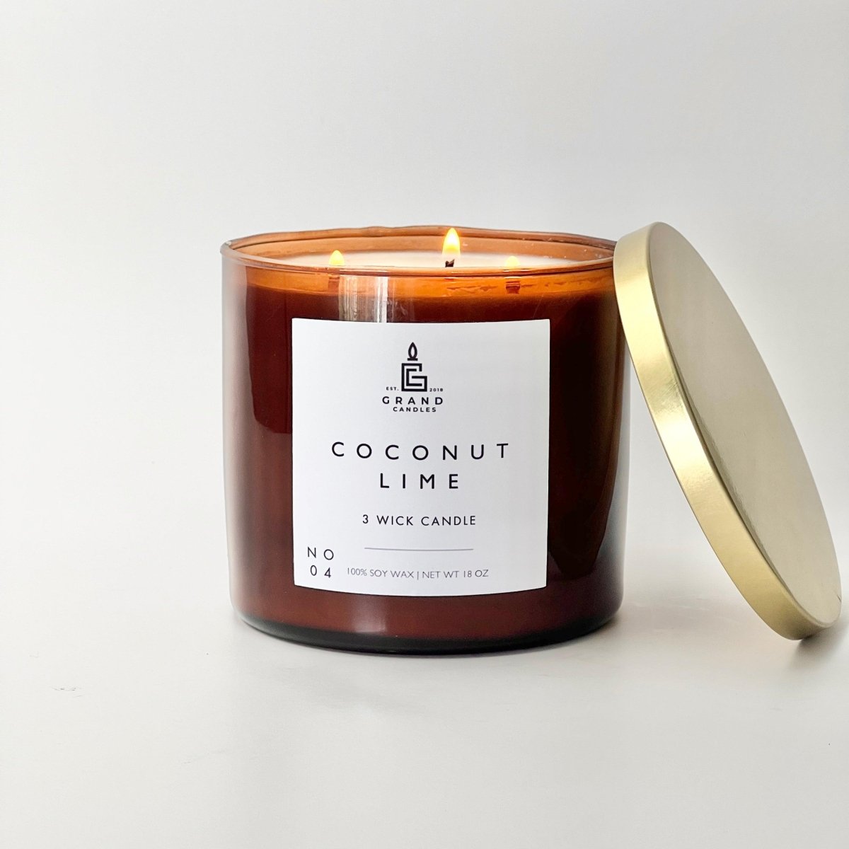 Bougie au soja Noix de coco et Citron vert
