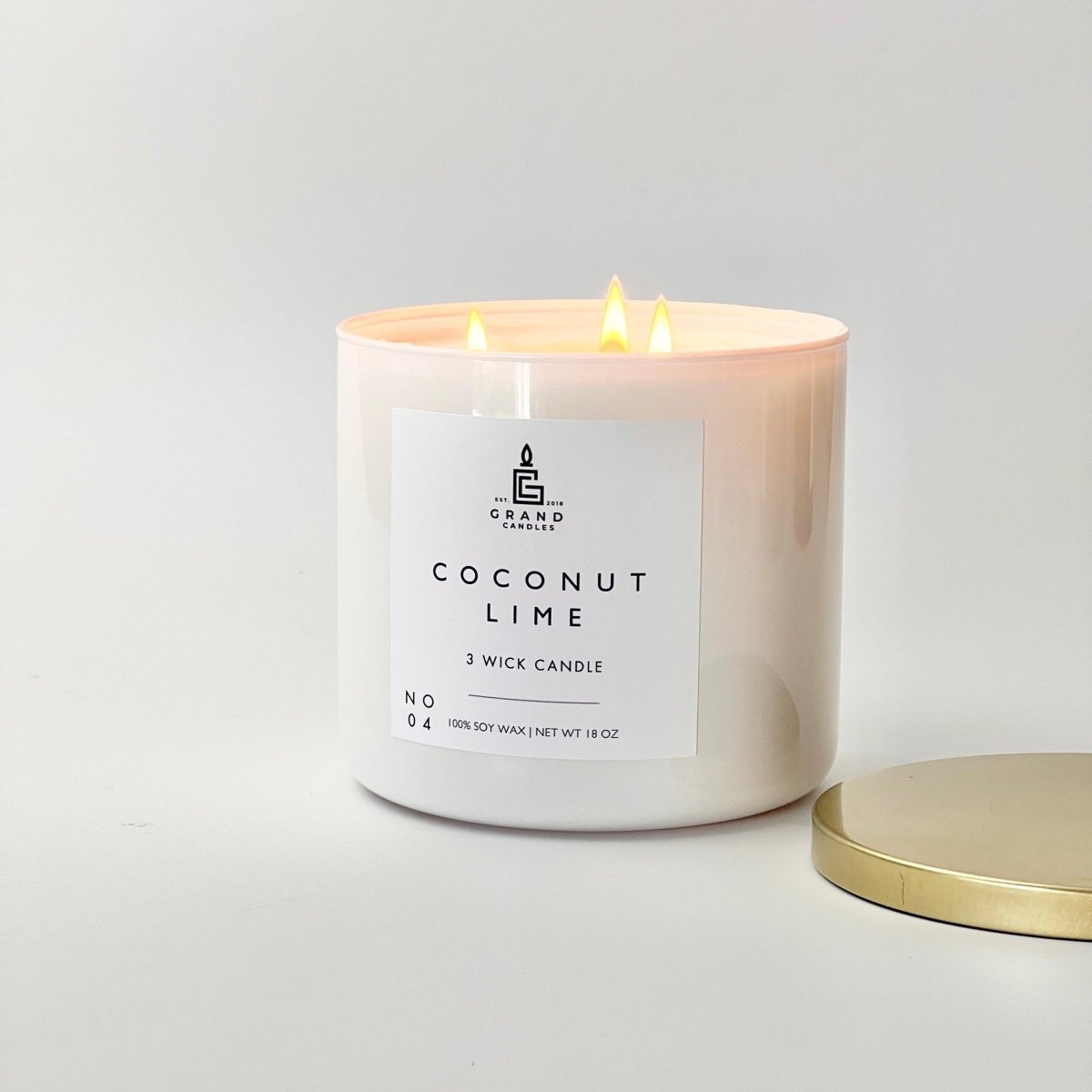 Bougie au soja Noix de coco et Citron vert