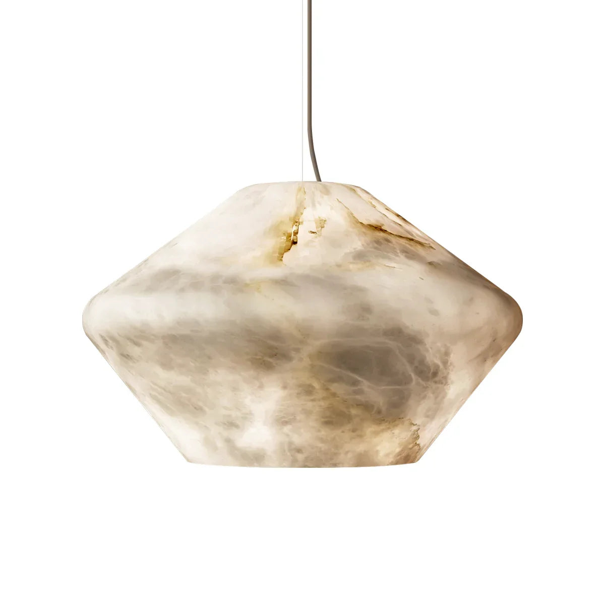 Conical Minimalist Alabaster Pendant Lamp