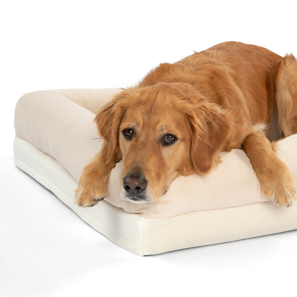 PupChill™ Cooling 4-Bolster Dog Bed - Arctic Sand