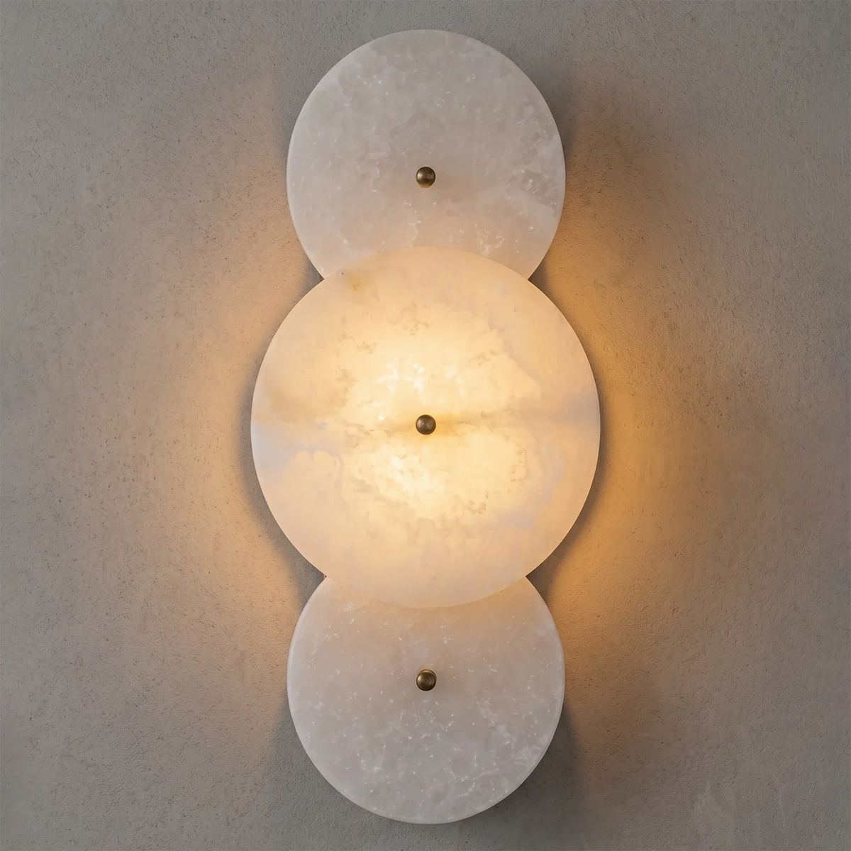 Applique da parete Cosmic Round in alabastro