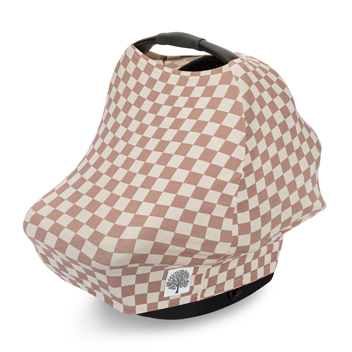 Couverture multi-usage, motif damier bois de rose
