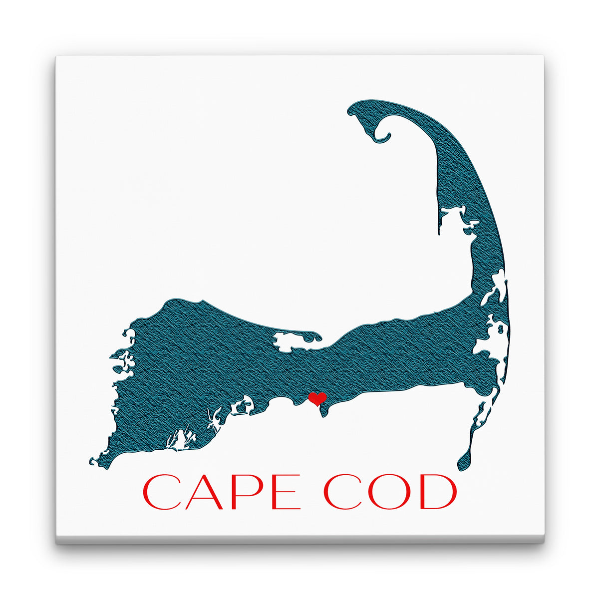 Décoration murale silhouette personnalisable sur toile Cape Cod