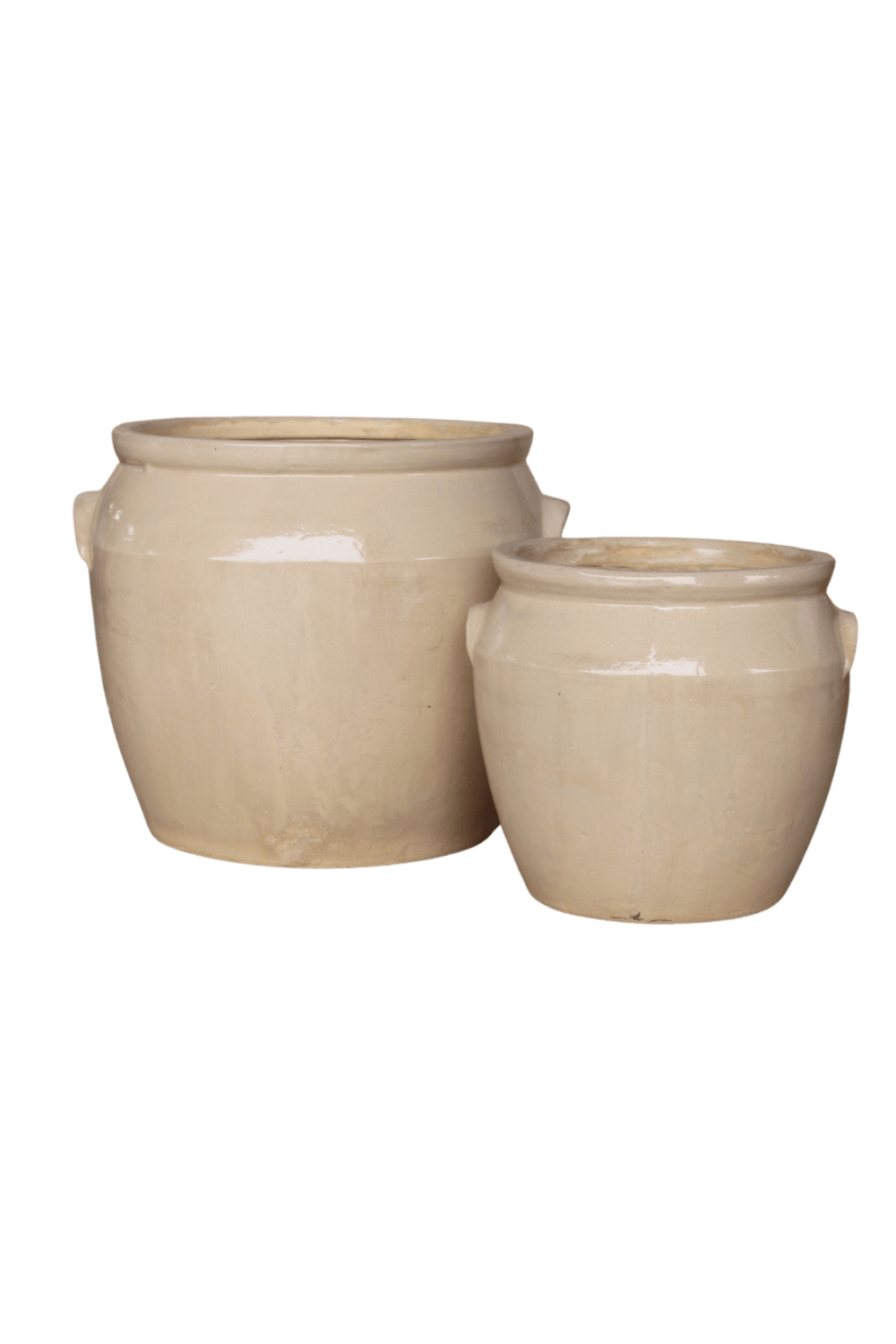 French Replica Cream Glazed Confit Crock Pot | Small