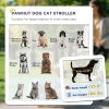 Passeggino pieghevole "one-click" per cani di taglia grande, media e piccola, animali domestici e gatti con vano portaoggetti