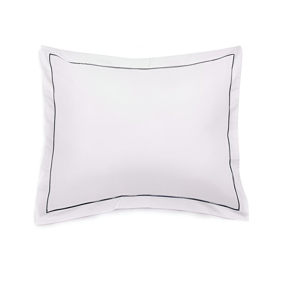 Parure de lit ronde en satin de coton uni, 400 fils, broderie simple