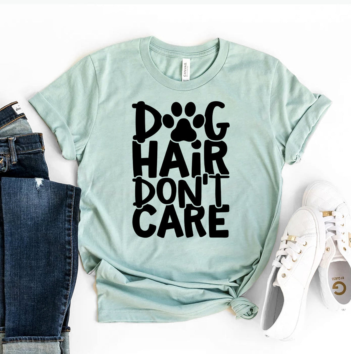 T-shirt « Les poils de chien, je m'en fiche »