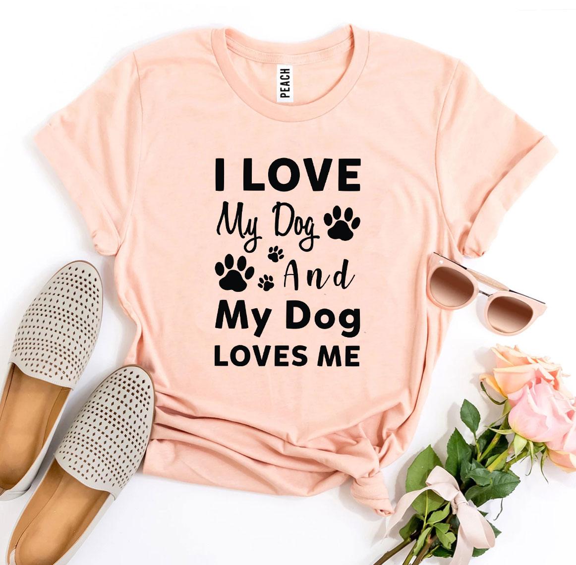 T-shirt « J'aime mon chien et mon chien m'aime »