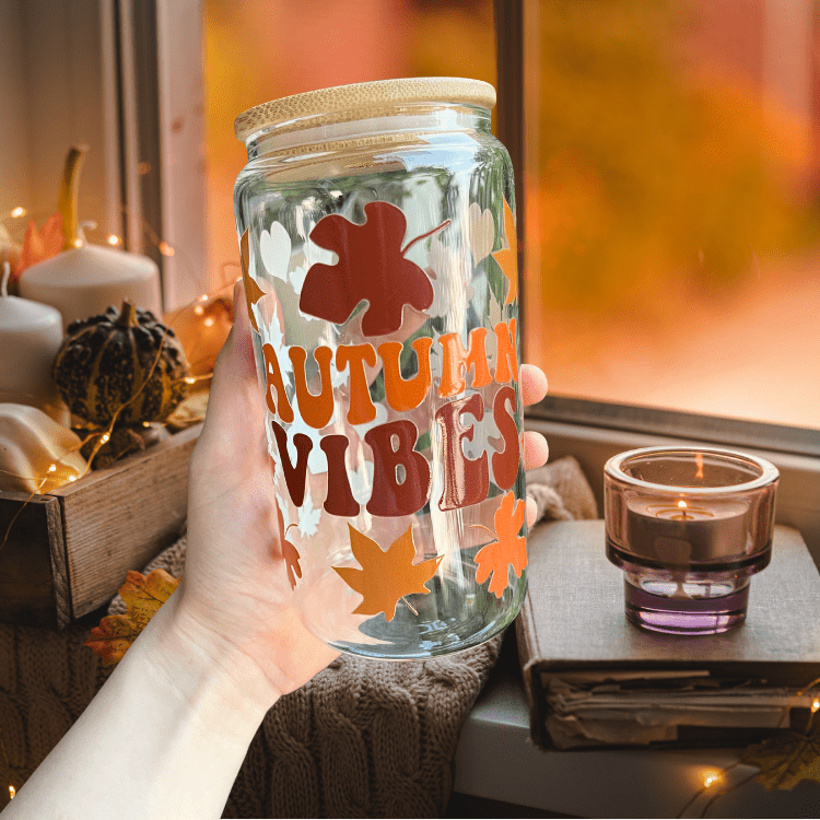Pumpkin Spice Aesthetic Cup β Autumn Iced Coffee Tumbler, Reusable Drinkware