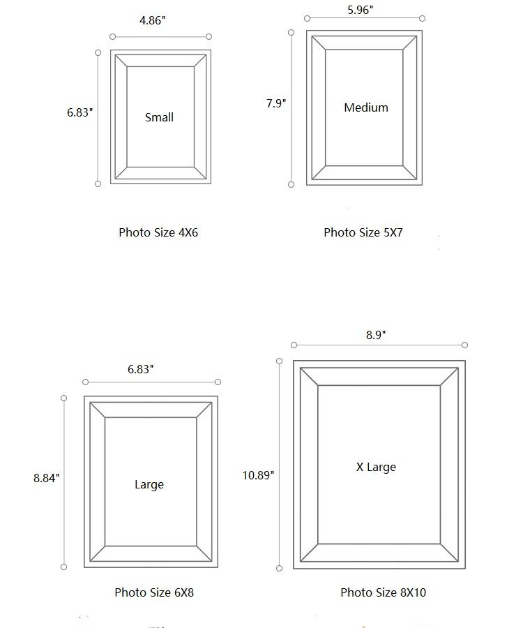 Cornice portafoto da tavolo in legno massello