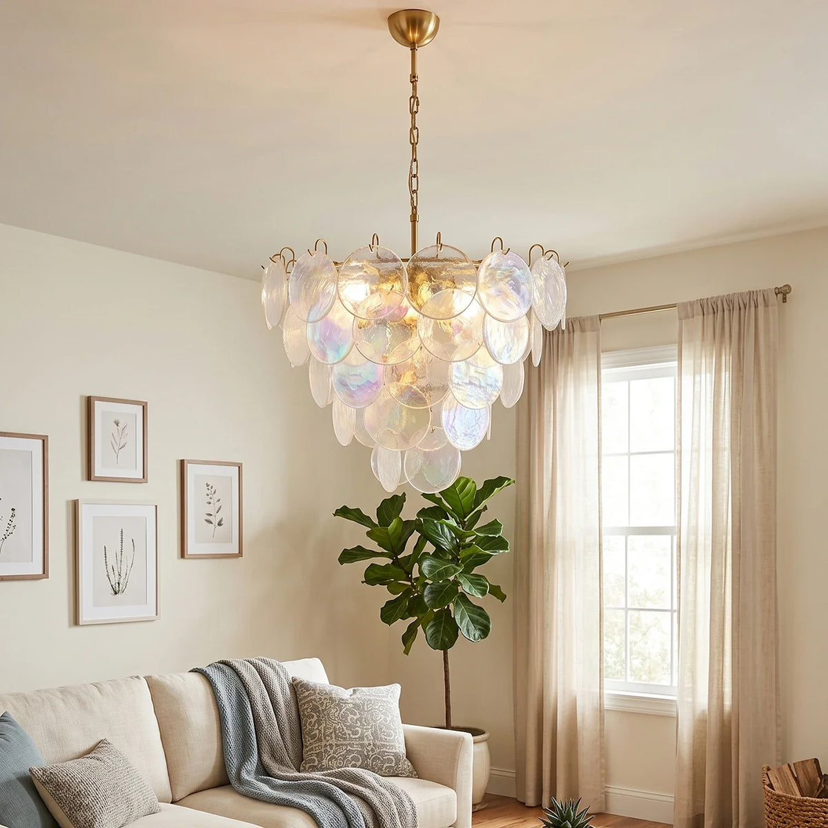 Tiered Aurelia Glass Multicolor Chandelier