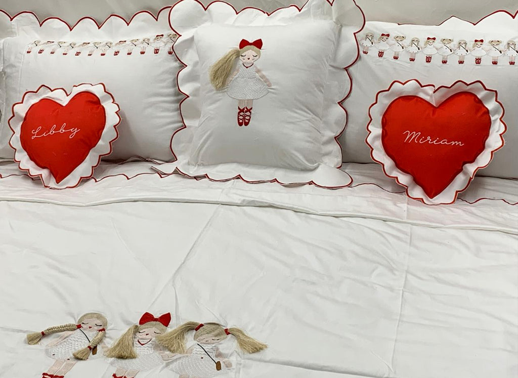 Doll Embroidered Duvet Cover Set