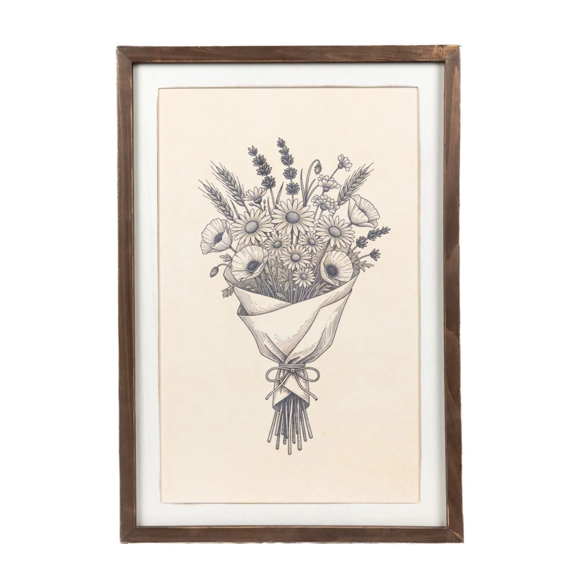 Double-Sided Decorative Frame - Floral Bouquet & Pumpkin with Crow | 17" x 24" x 1.5"
