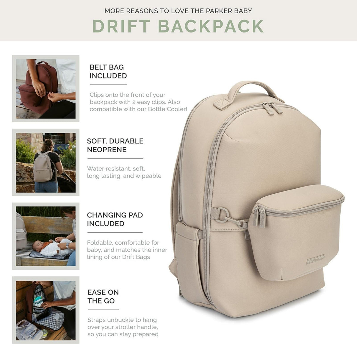 Sac à dos à langer en néoprène Drift