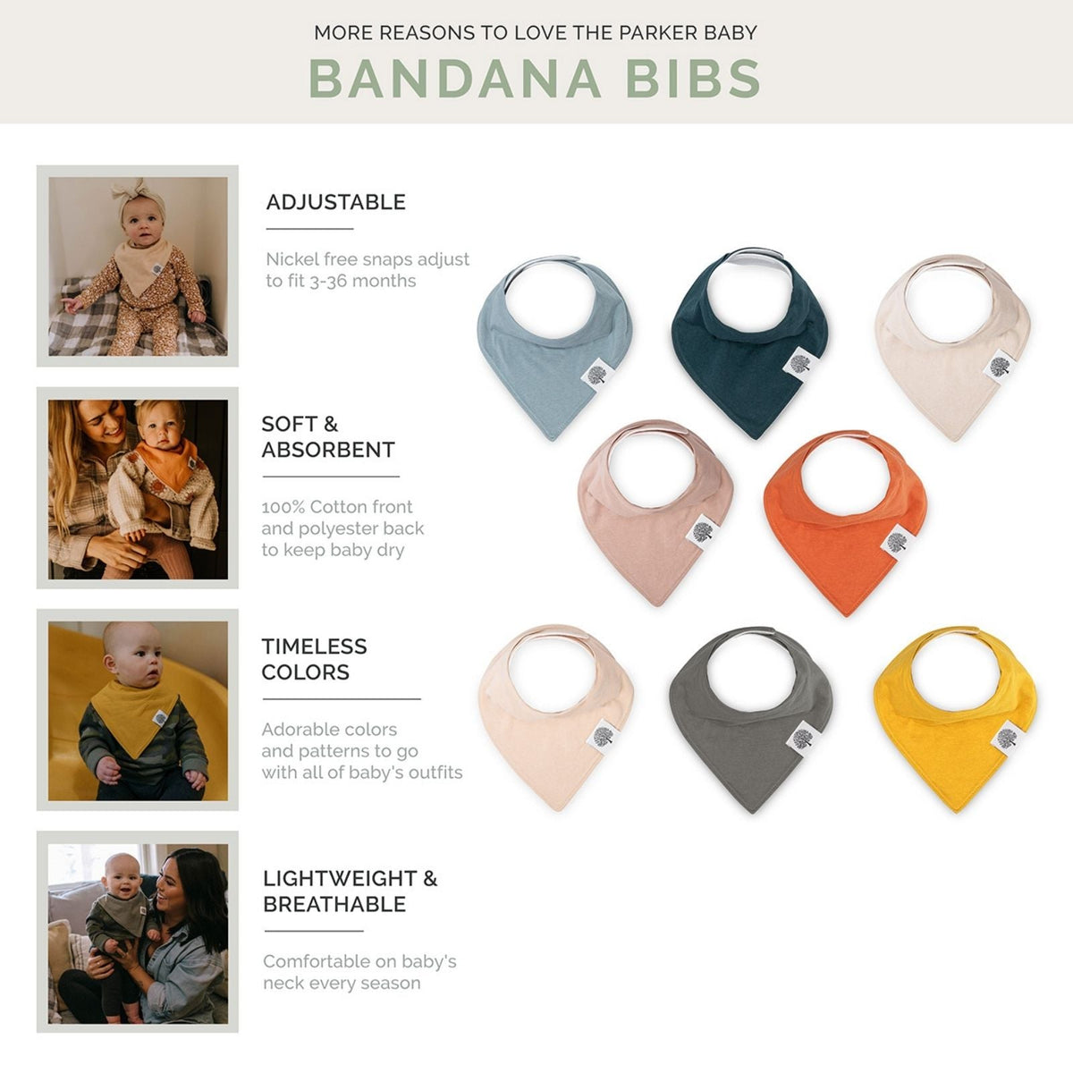 Set di 8 bavaglini a bandana Dune