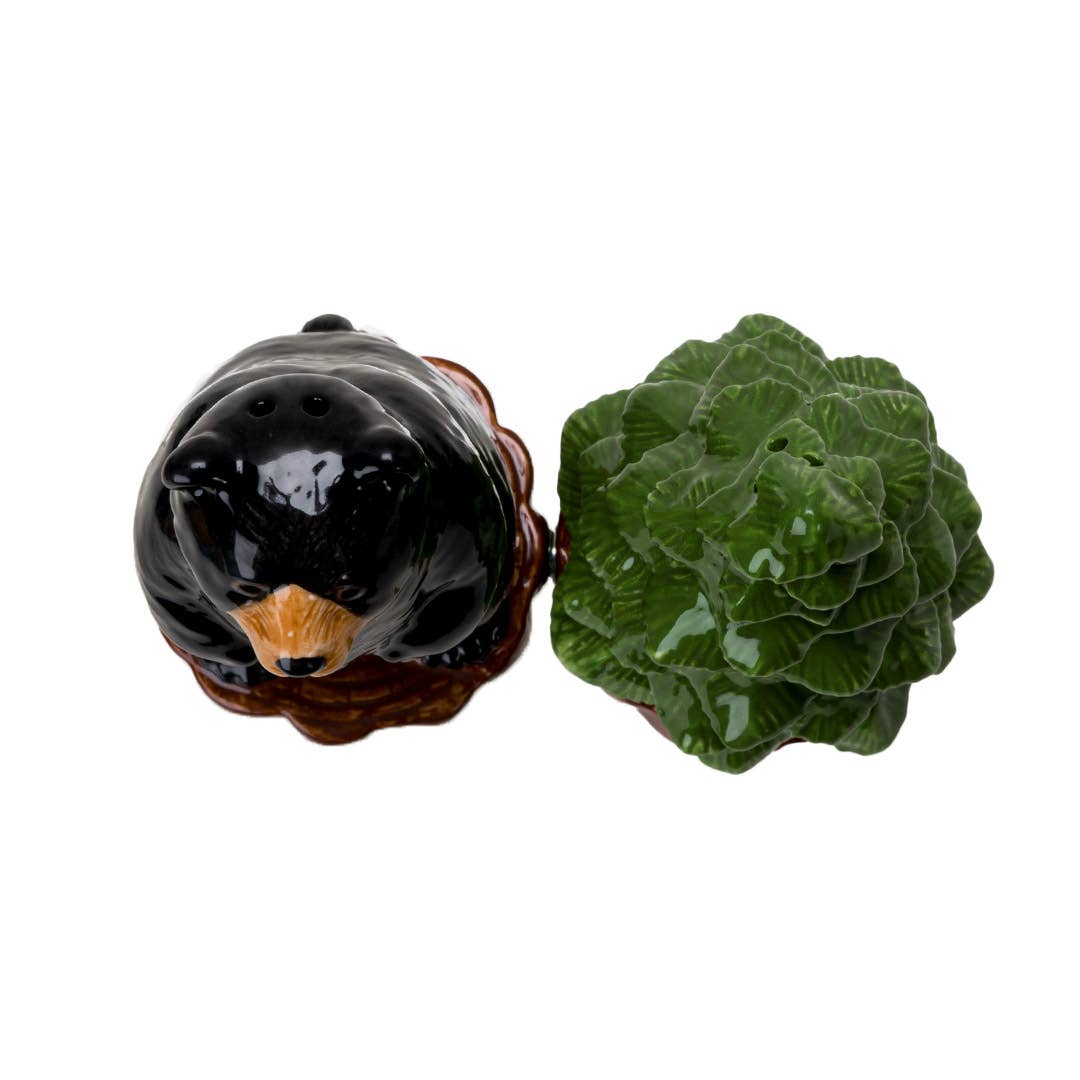 Bear Necessities – Black Bear Ceramic Salt & Pepper Shaker Set