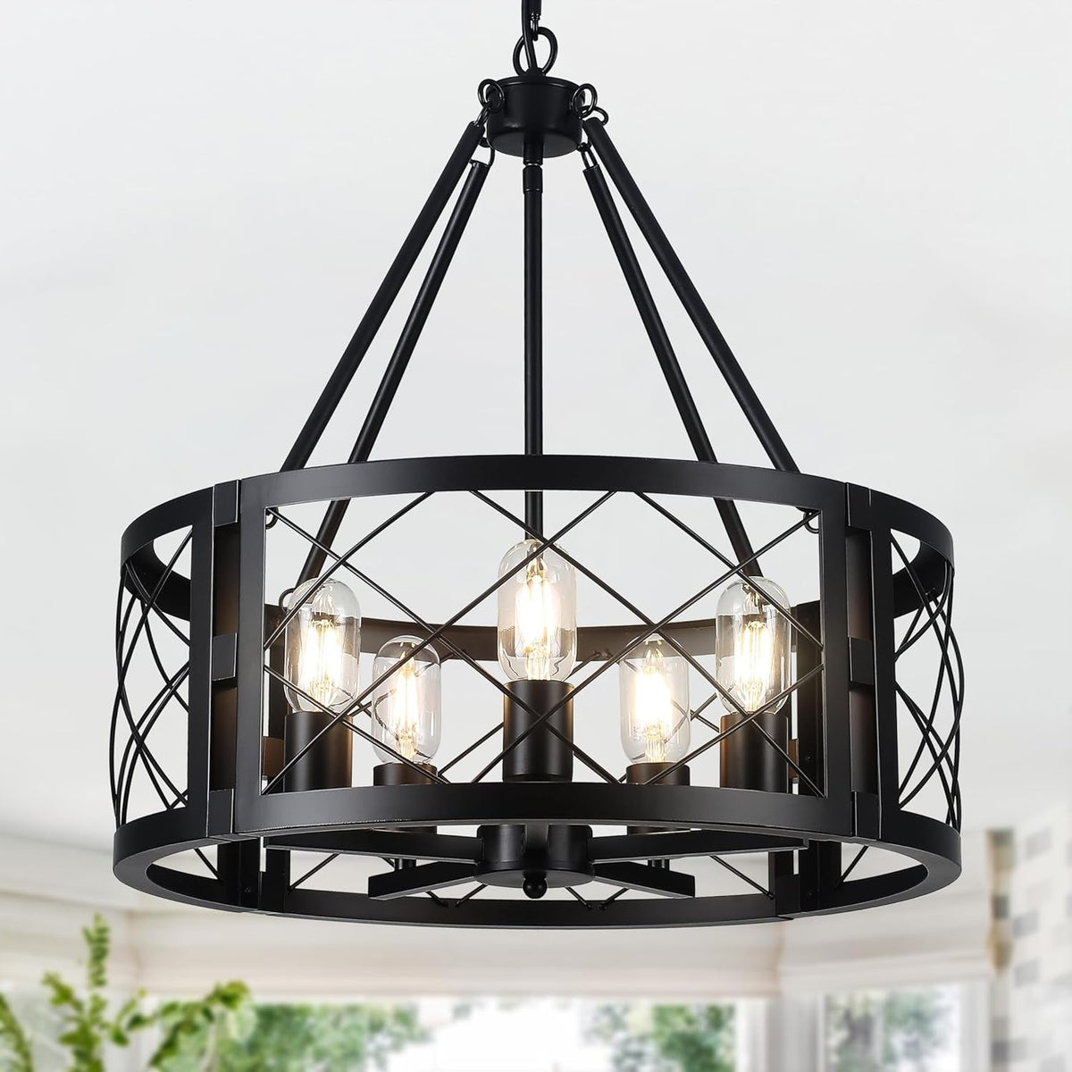 Farmhouse Round Chandelier