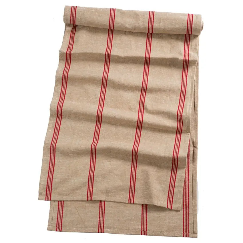 Cotton Red Striped Runner