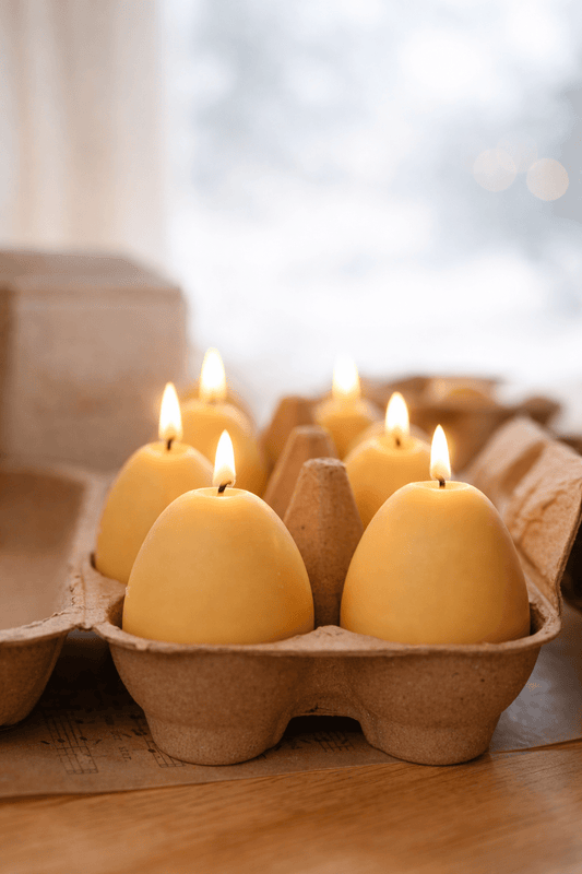 Coffret de bougies œufs de Pâques – Bougies œufs en cire de soja faites main, ensemble cadeau décoration de Pâques, cadeau de bougie printanière