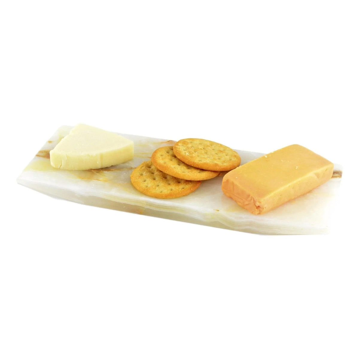 Plateaux de service élégants pour hors-d'œuvre en onyx blanc