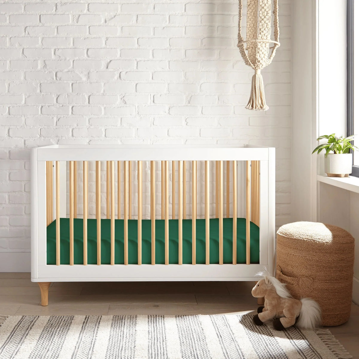 Drap-housse rafraîchissant en bambou pour lit de bébé