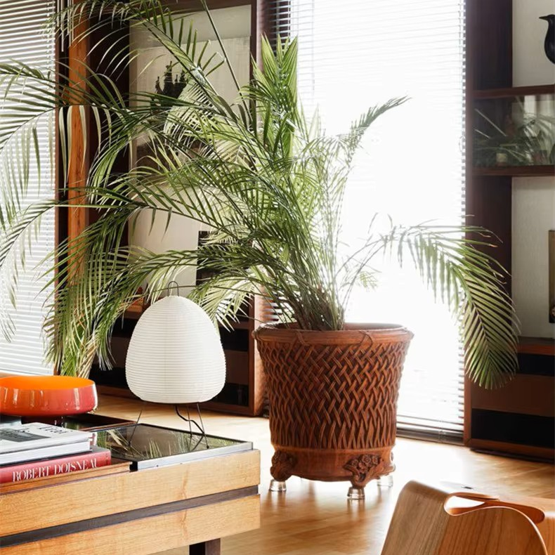 Japanese Washi Paper Table Lamp | Minimalist Tripod Desk Light