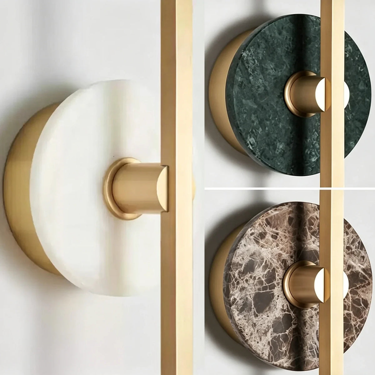 Applique da parete Essential in ottone e alabastro