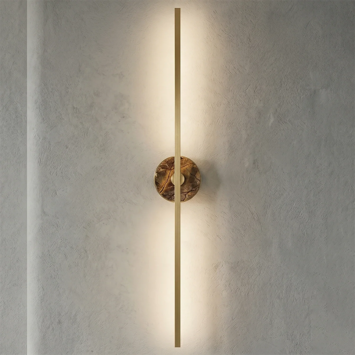 Essential Alabaster Brass Wall Sconce