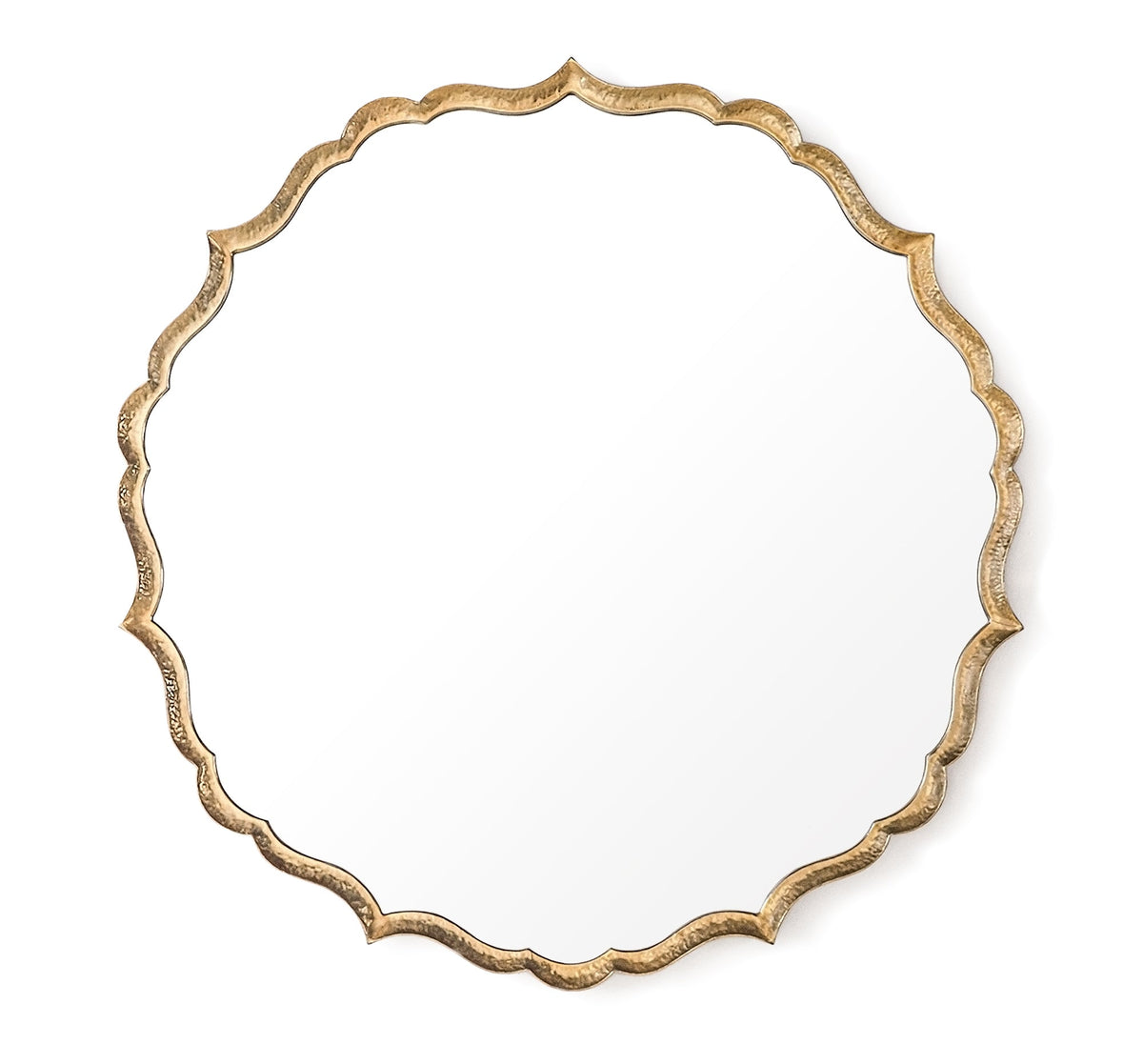 Cecile Scalloped Round Wall Mirror 43.5 in