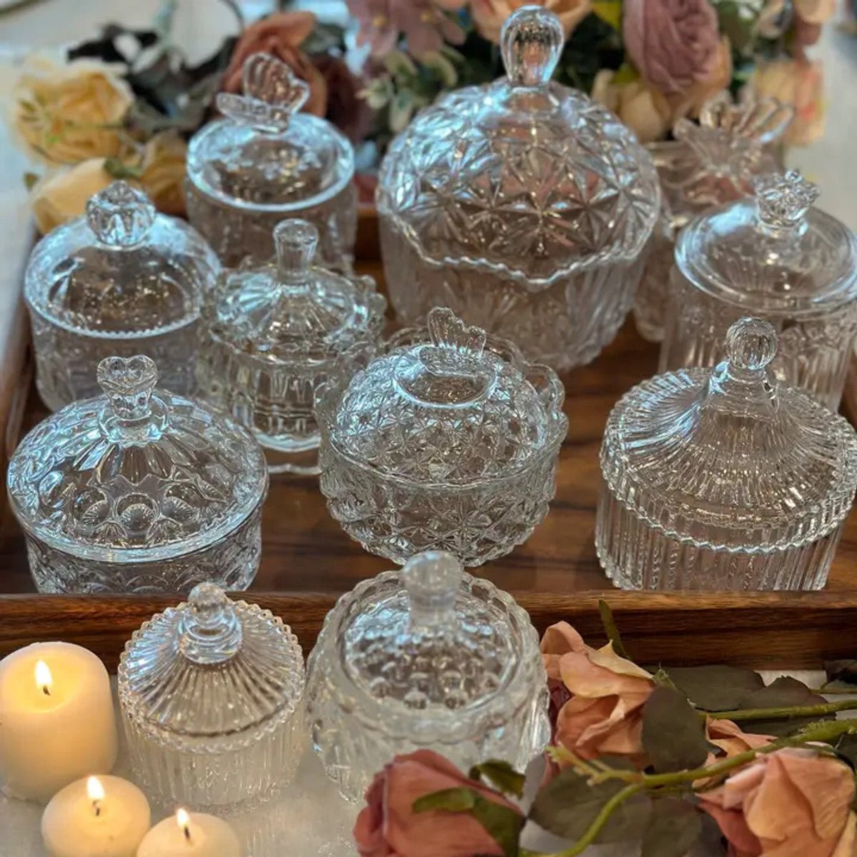 Crystal Glass Storage Jar