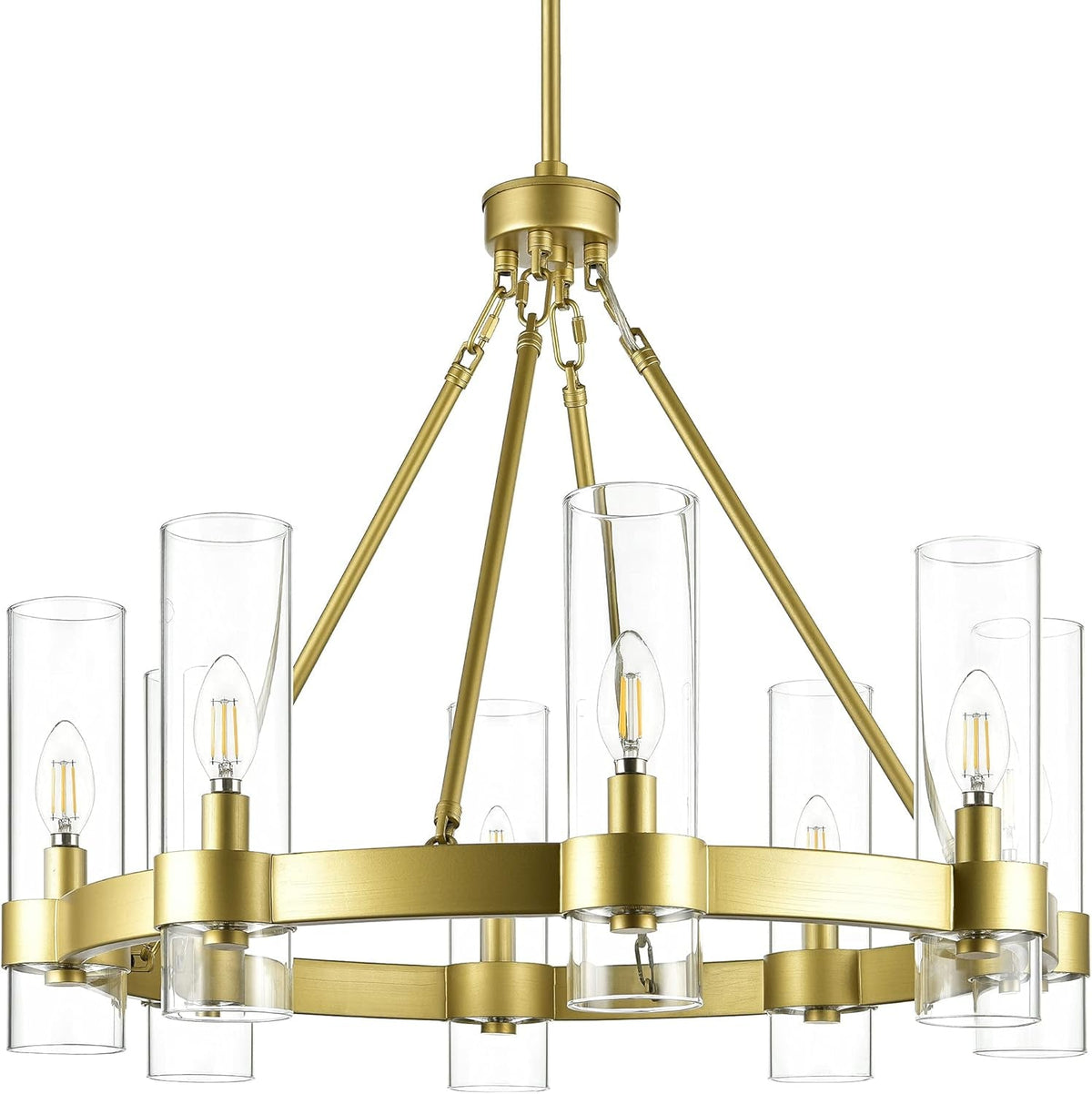 Lustre petite roue de charrette