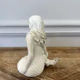 White Mermaid Resin Candle Holder