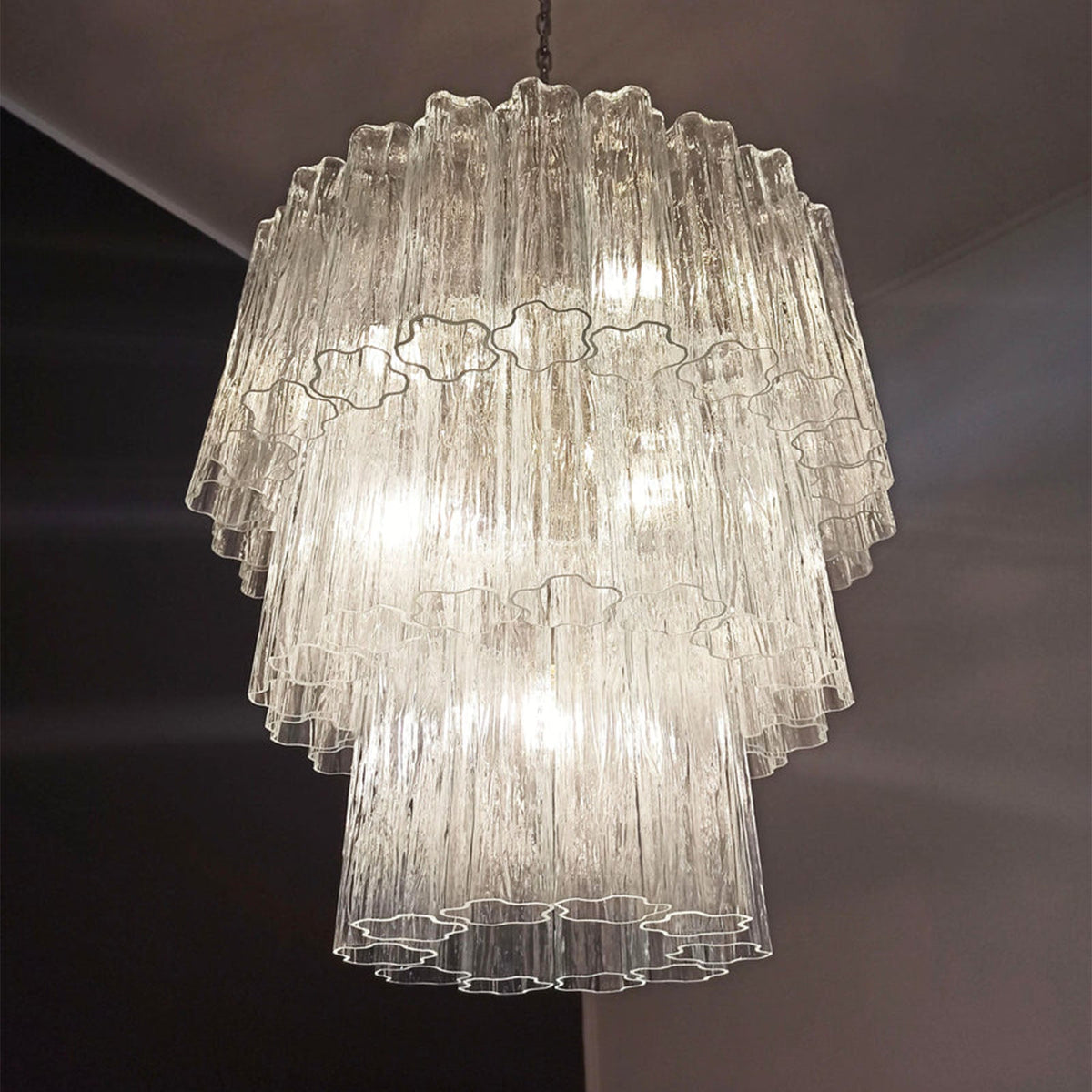 Fantastic Murano Tubes Glass Tube Chandelier